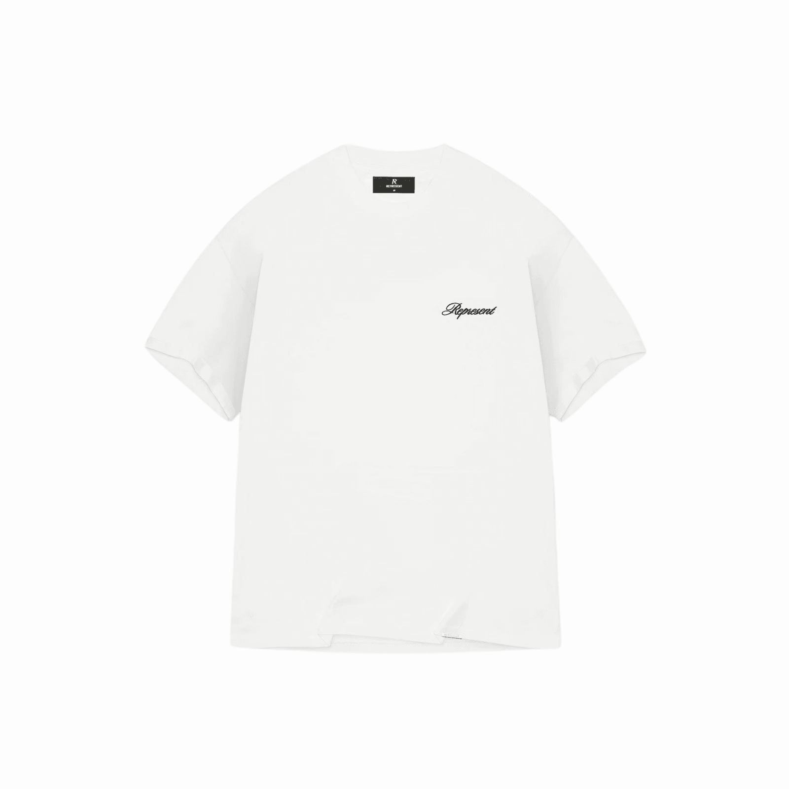 Represent Script Logo T-Shirt - Flat White