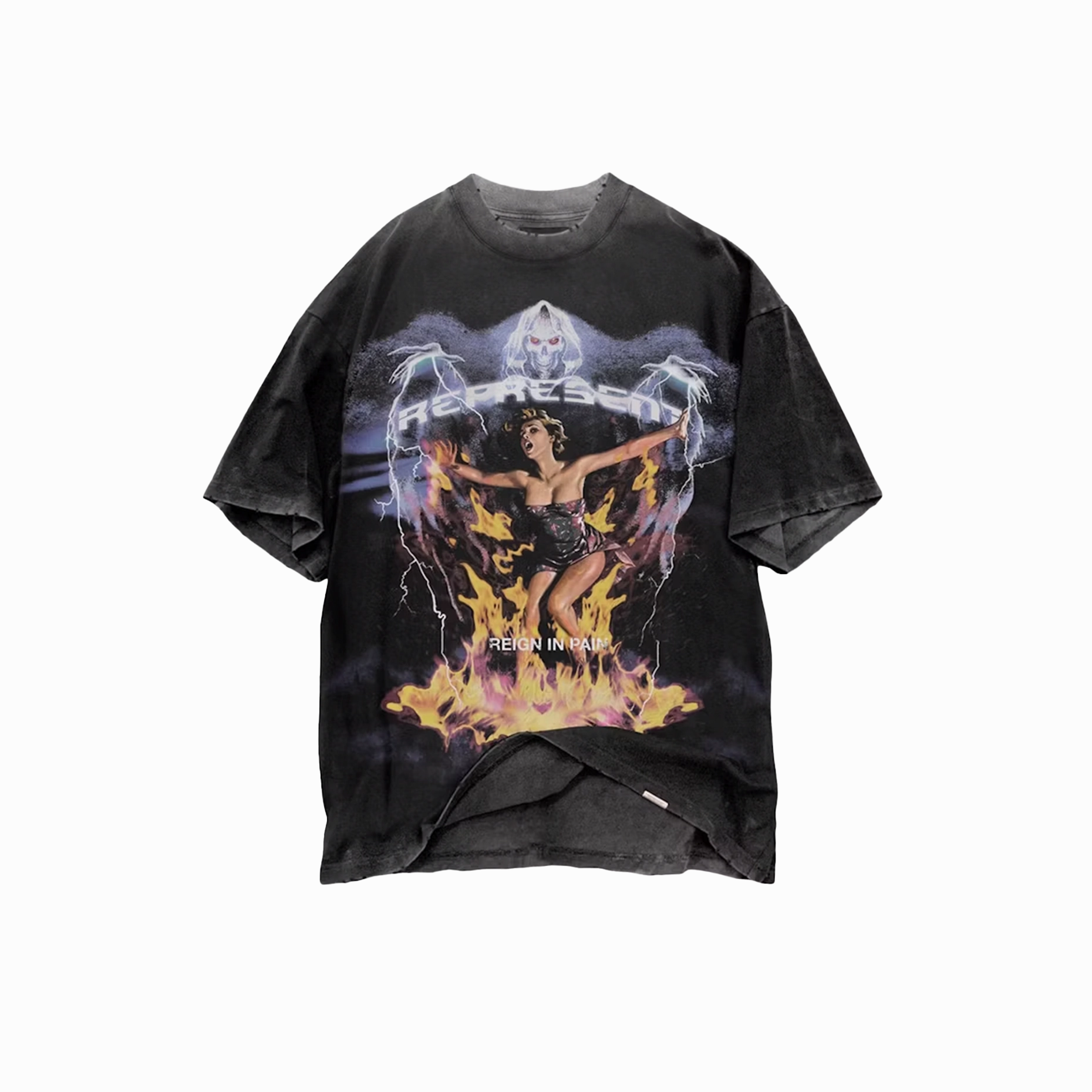 Represent Spirit Reaper Reign in Pain T-Shirt Vintage Black