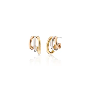 ??Rings of Saturn?? Earrings in 18K Yellow, Rose and White Gold