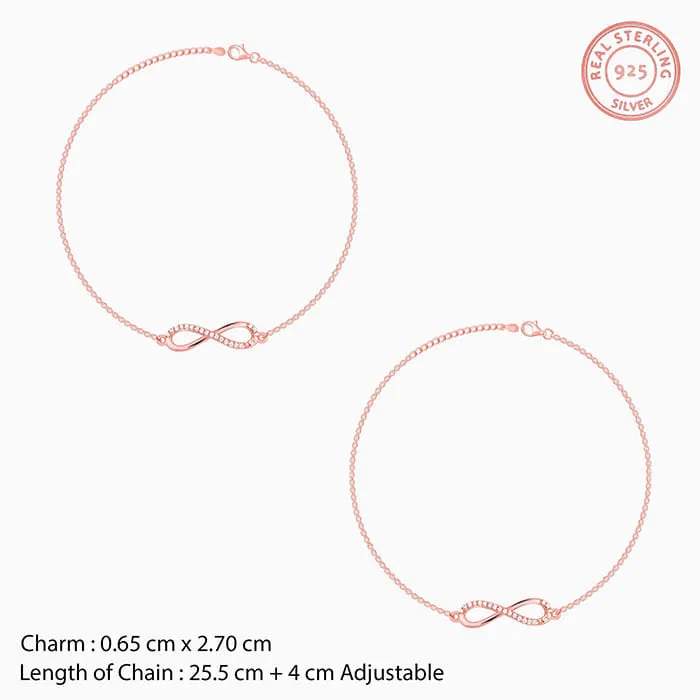 Rose Gold Eternal Loop Anklet