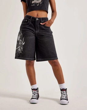 Runway fashion Ed Hardy Sacred Heart Denim Shorts Lingerie and intimates