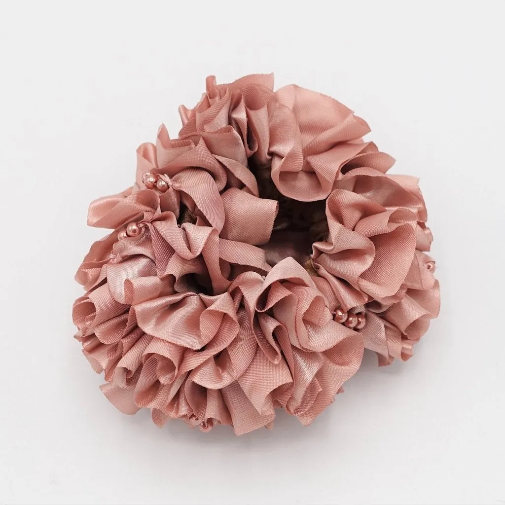Satin Ruffle Wave Scrunchie