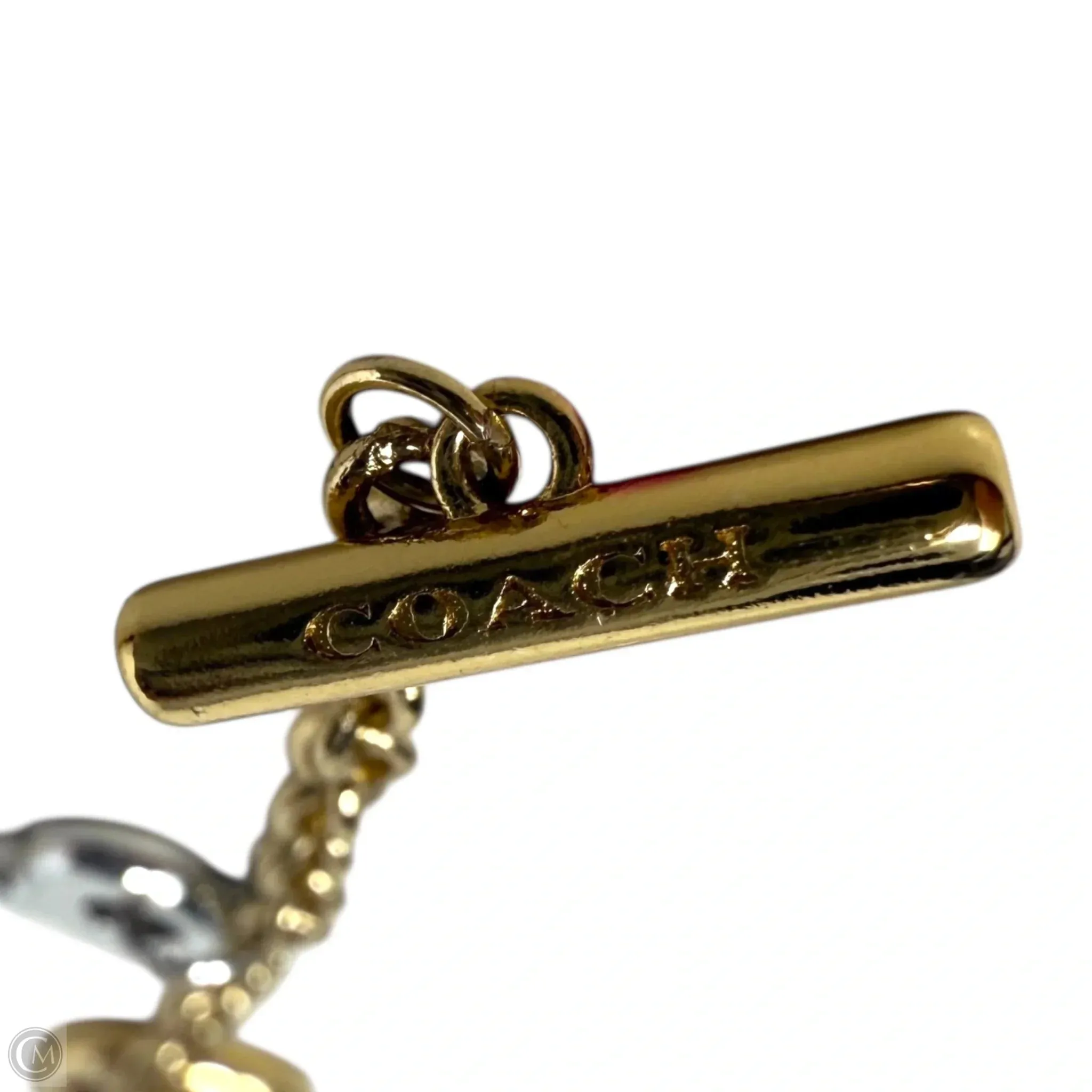 Signature Padlock And Key Charm Bracelet  Designer By Coach