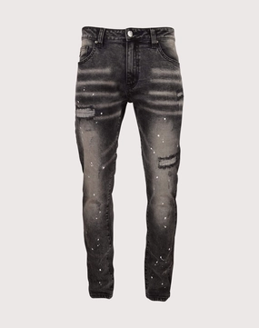 Silk - fabric fashion Grindhouse Washed With Mini Rips Slim Fit Denim Jeans Online fashion shopping