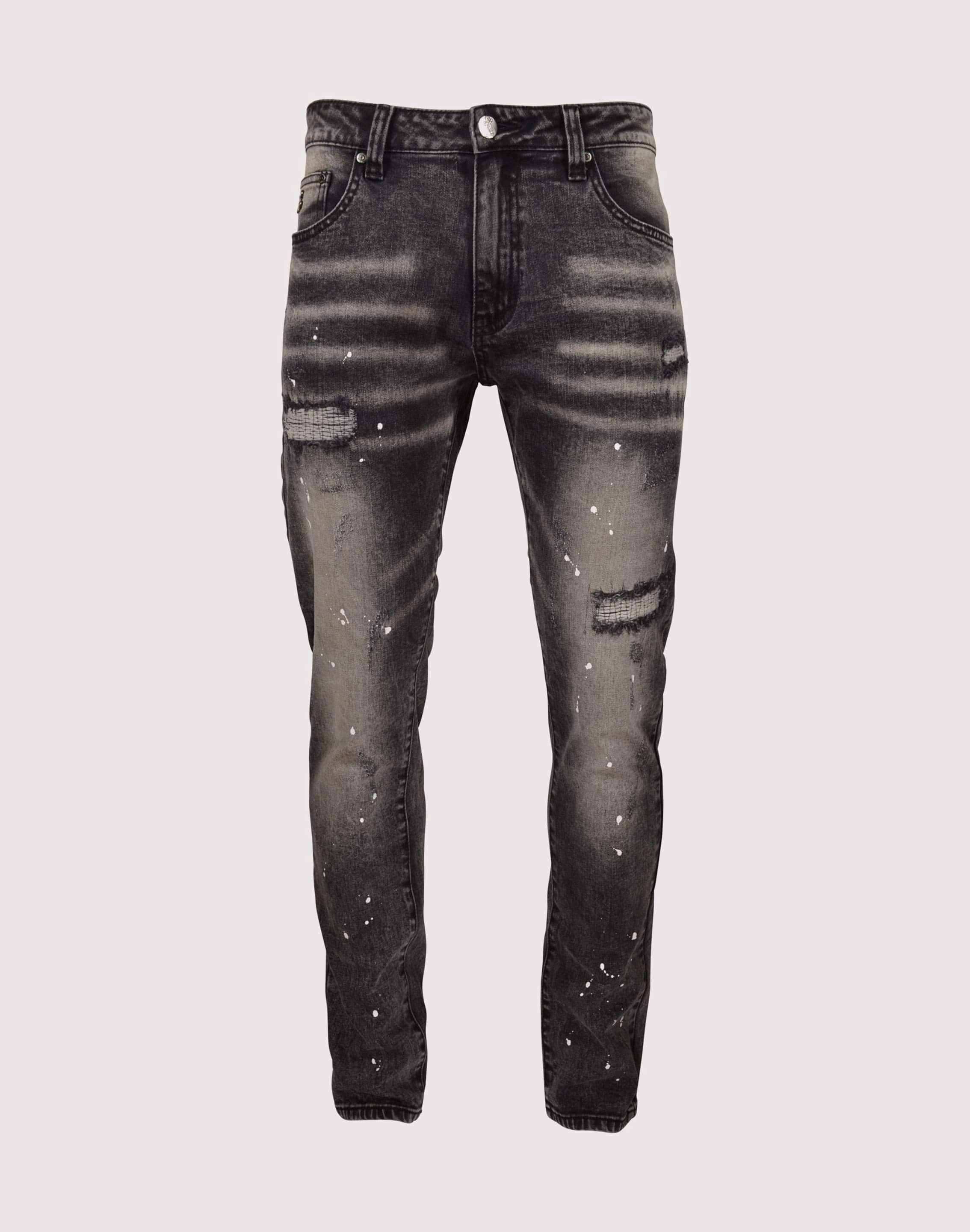 Silk - fabric fashion Grindhouse Washed With Mini Rips Slim Fit Denim Jeans Online fashion shopping