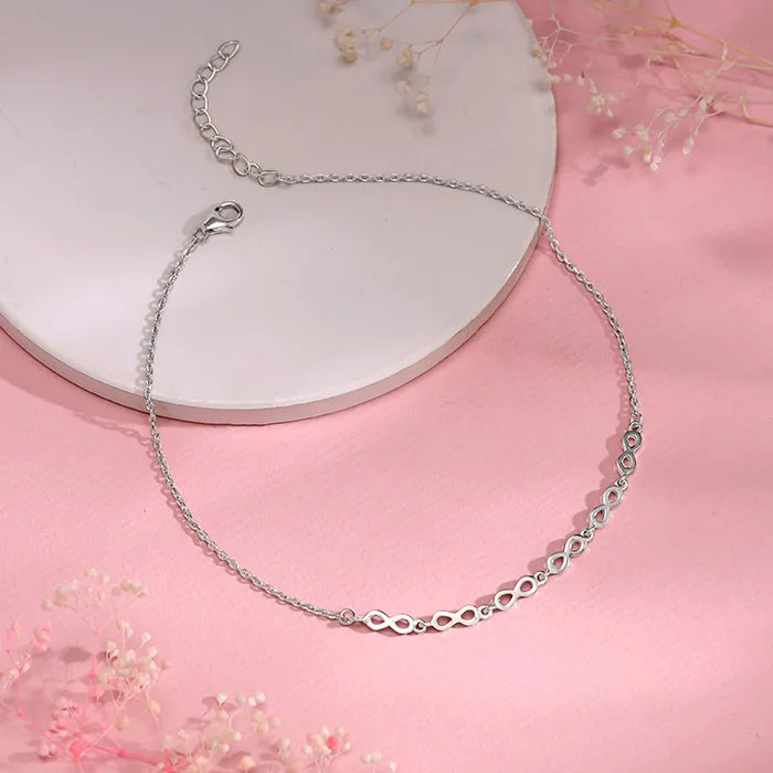 Silver Infinite Joy Anklet