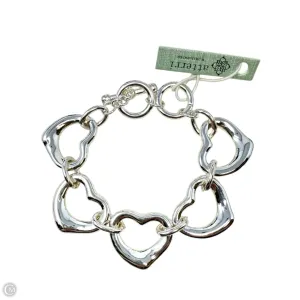 Silver Tone Heart Link Toggle Bracelet By Atterri