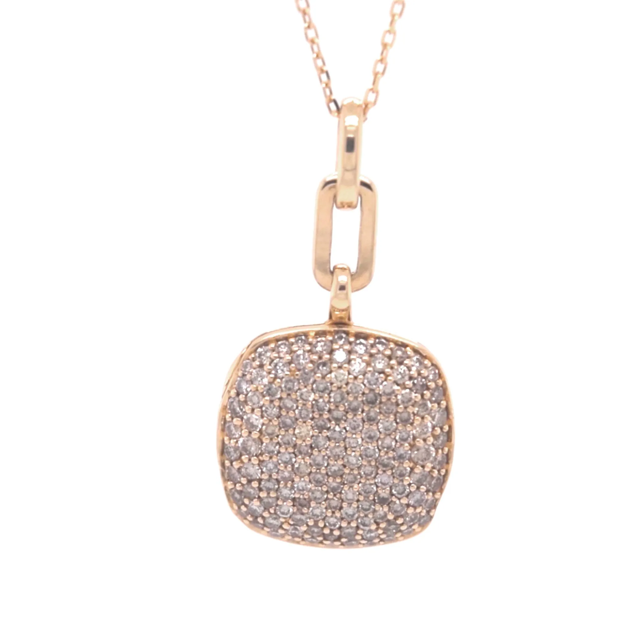 Slim "Rae" Locket Necklace with White Diamonds