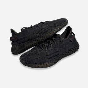 smart function [PRE-LOVED: Size 9M / 10W] (Men's) adidas Yeezy Boost 350 V2 'Triple Black Static' (Non Reflective) (2019) FU9006 fit-flow