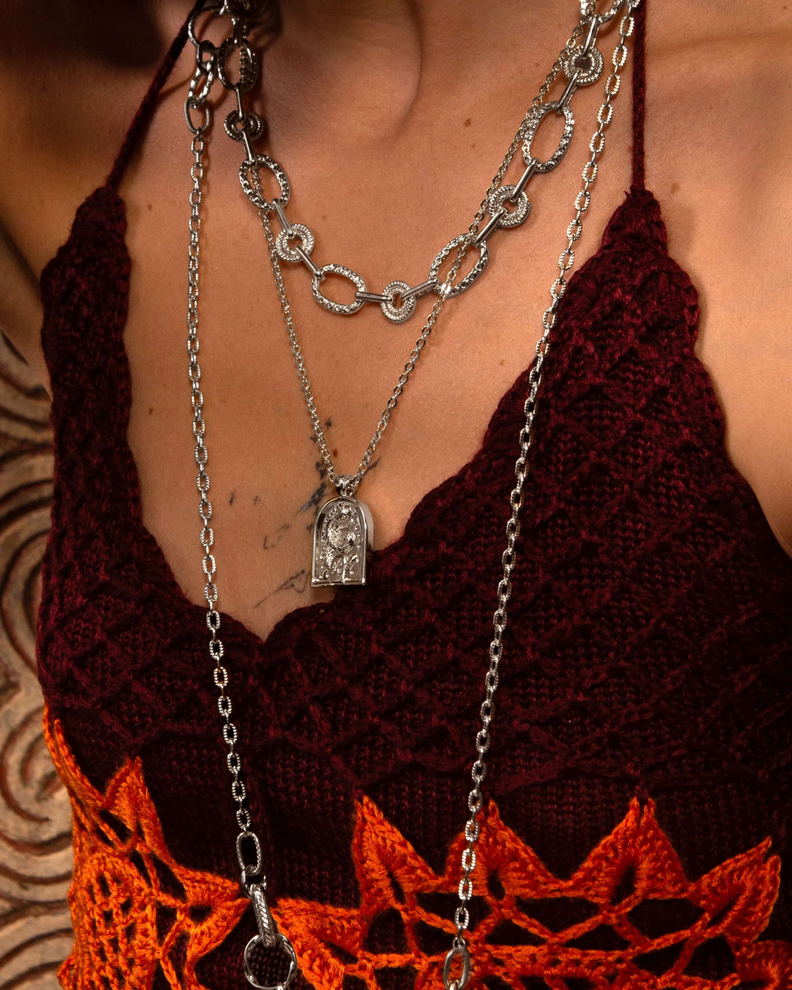 Snake Necklace in Silver