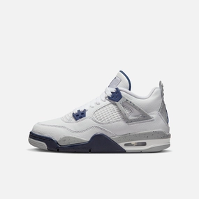 streamline-ready (GS) Air Jordan 4 Retro 'Midnight Navy' (2022) 408452-140 lifestyle direction