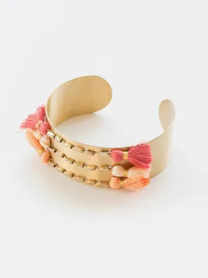 Summer Tassel Bracelet - Peach