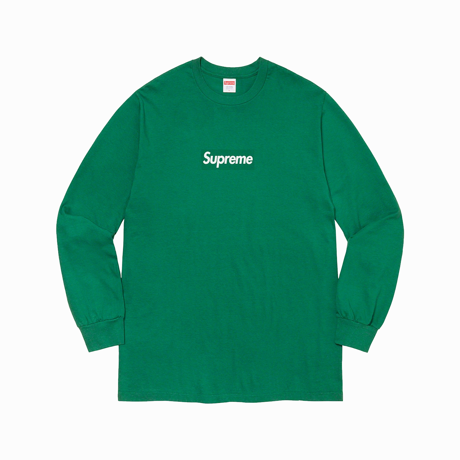Supreme Box Logo Longsleeve Tee Light Pine