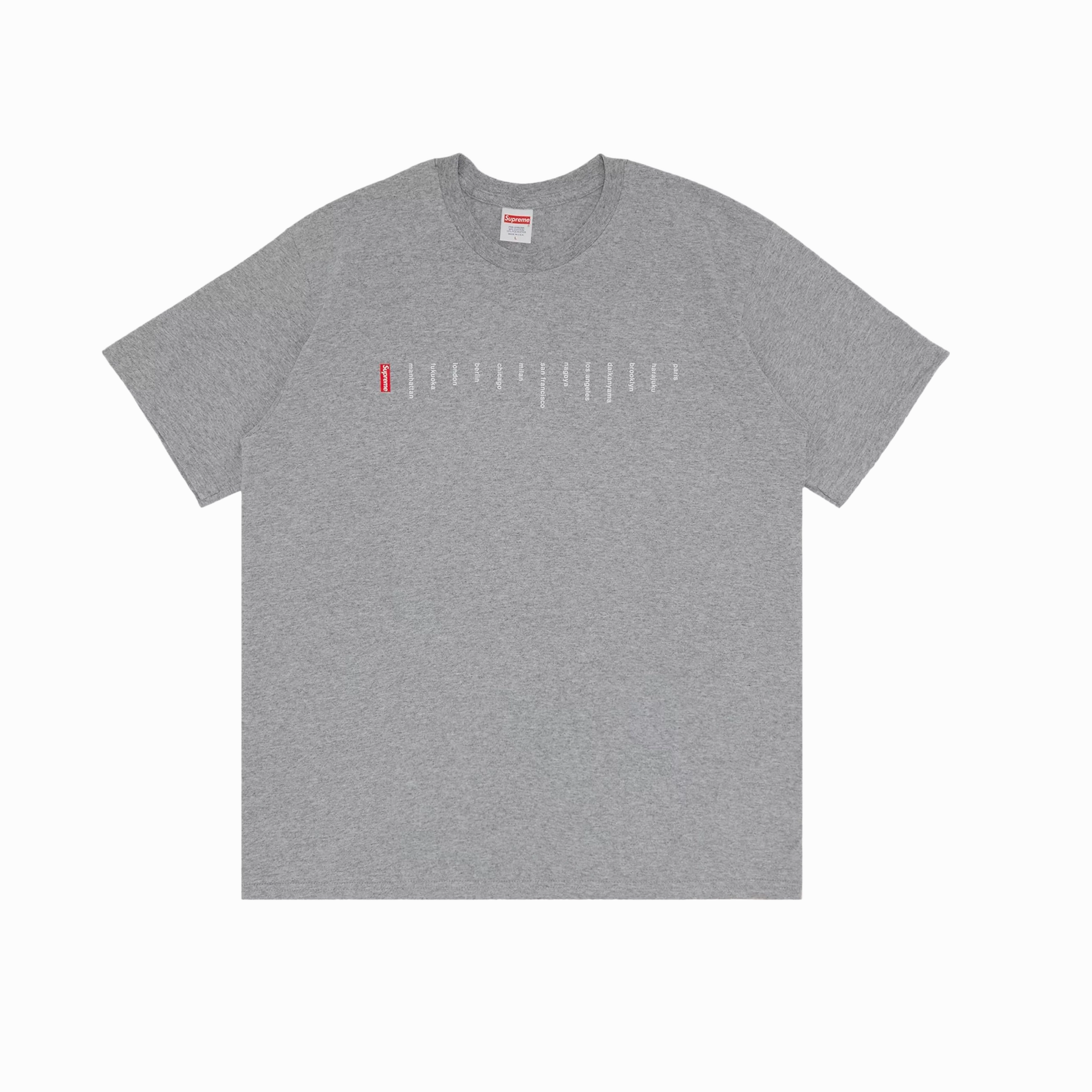 Supreme Location Tee Heather Grey