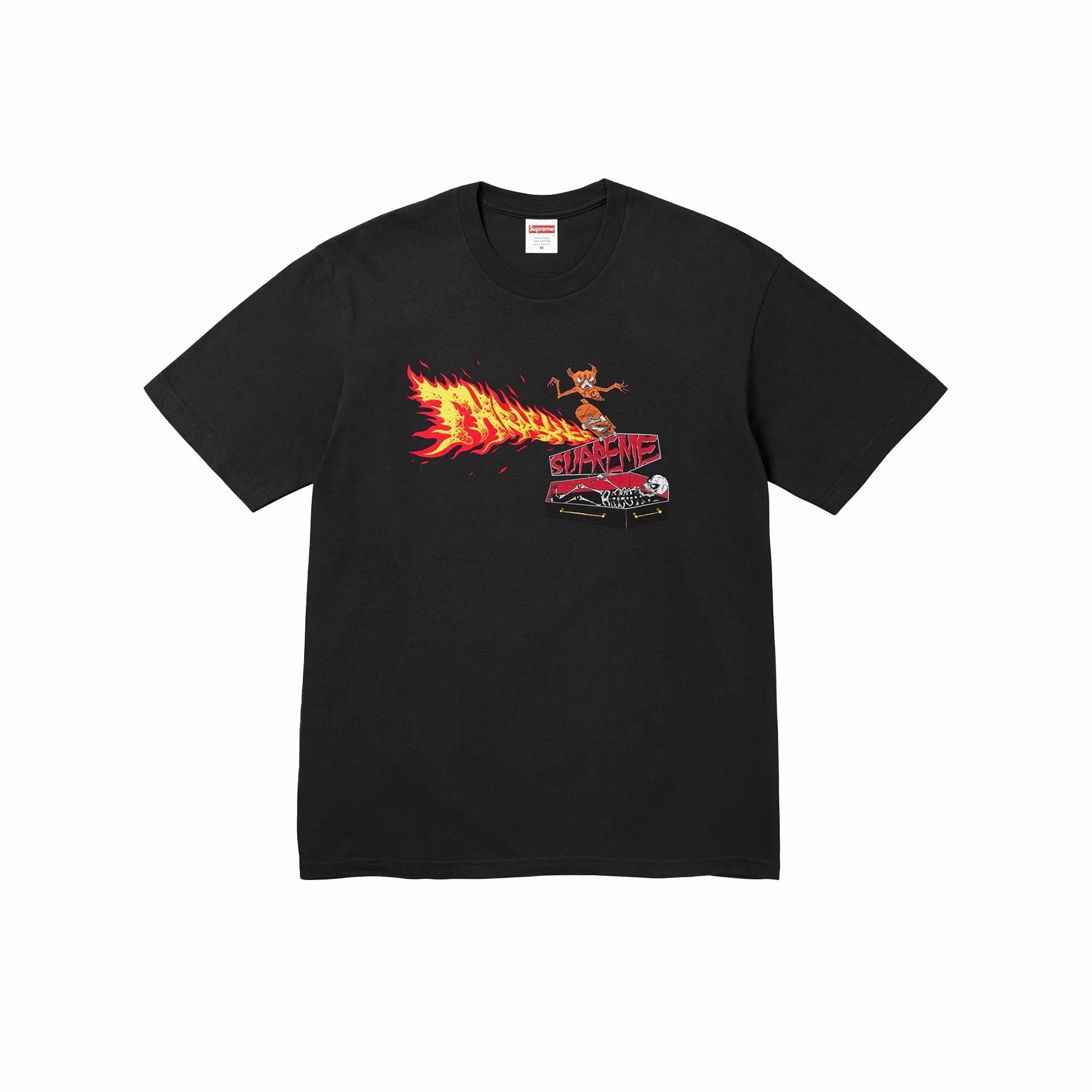 Supreme x Thrasher Back Tail Tee Black