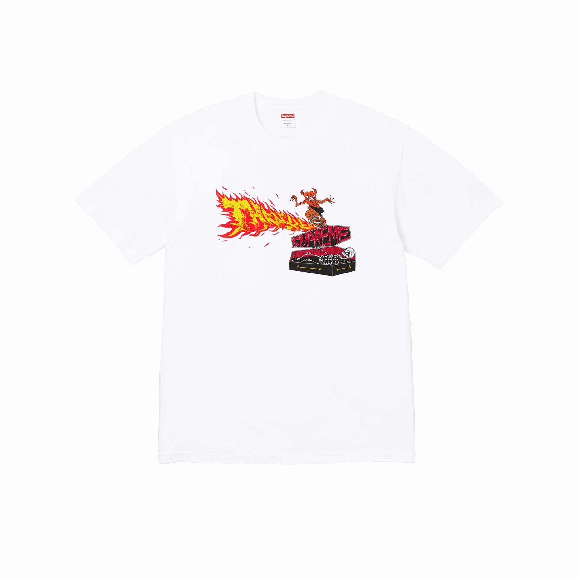 Supreme x Thrasher Back Tail Tee White