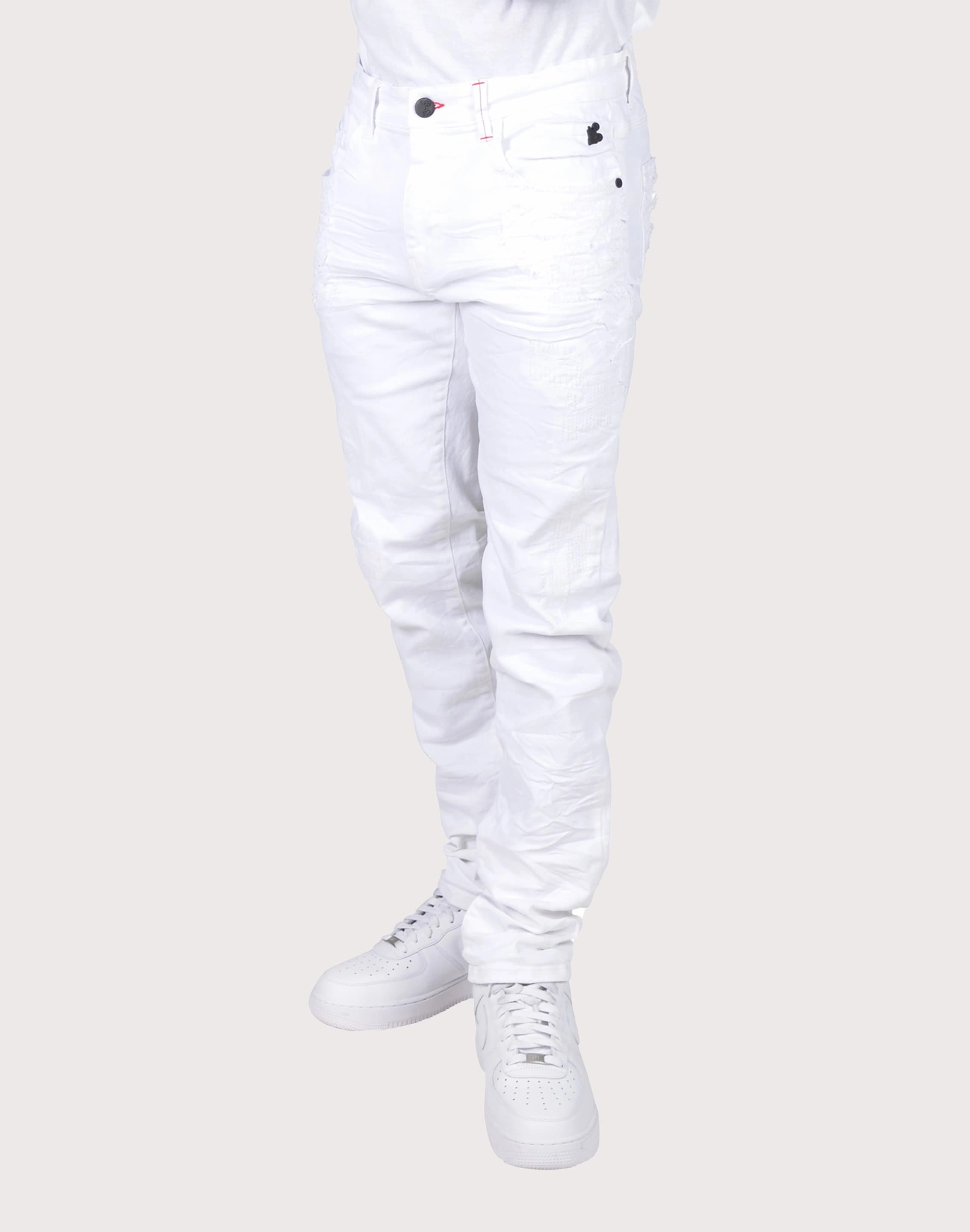 Sustainable fashion practices Grindhouse Textured Applique Jeans Best - selling fashion
