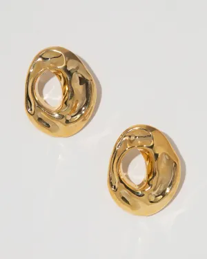 Textured Hollow Stud Earrings