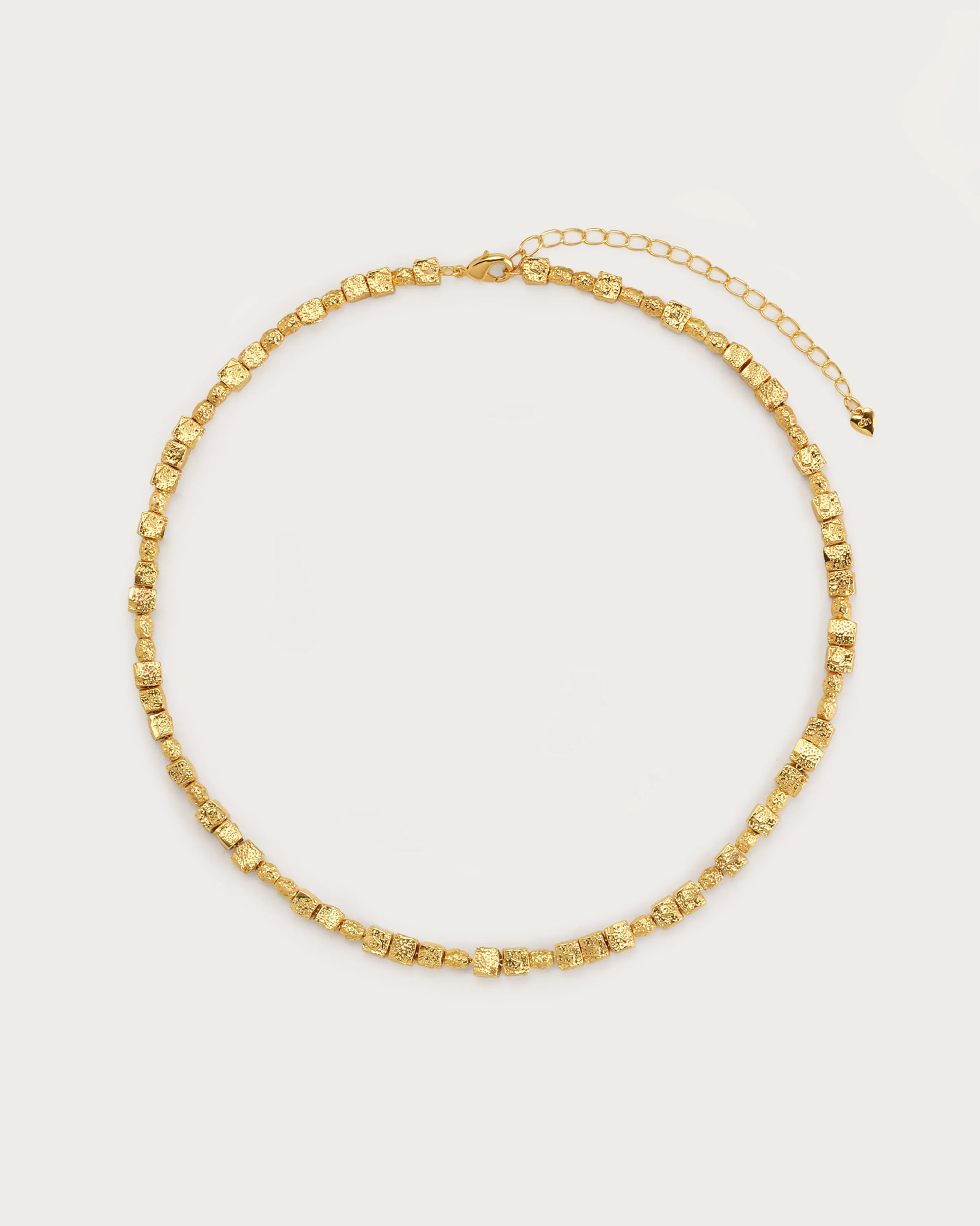 Textured Square Necklace in Silver