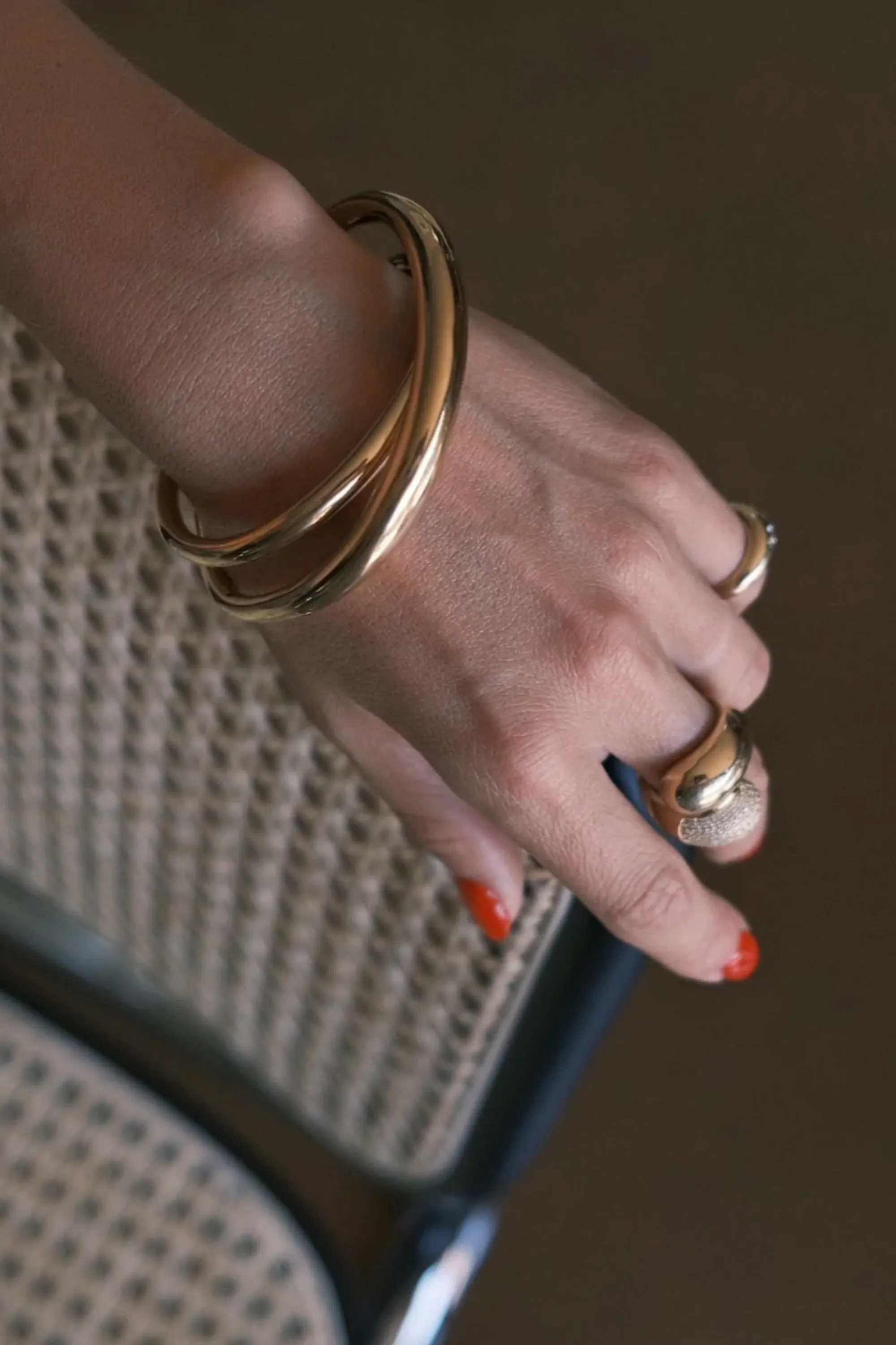 Twisted Twin Cuff, Yellow Gold