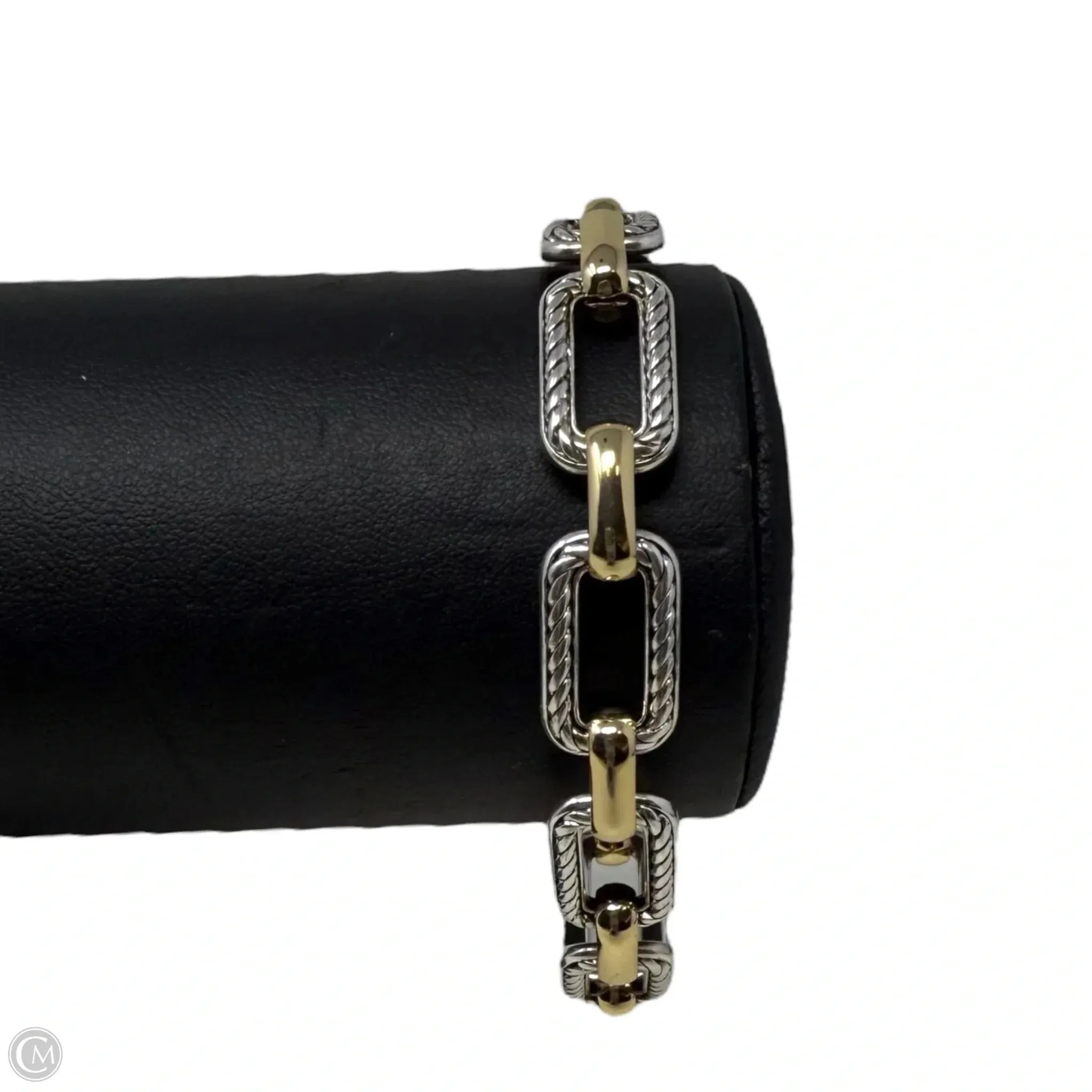 Two Tone Link Bracelet Designer By Unbranded