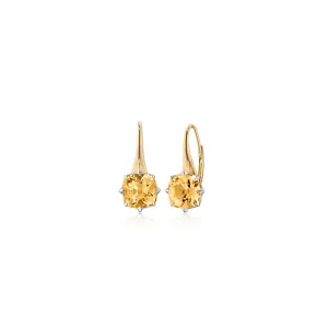 Two-Tone Points North ??Polaris?? Earrings with Citrine