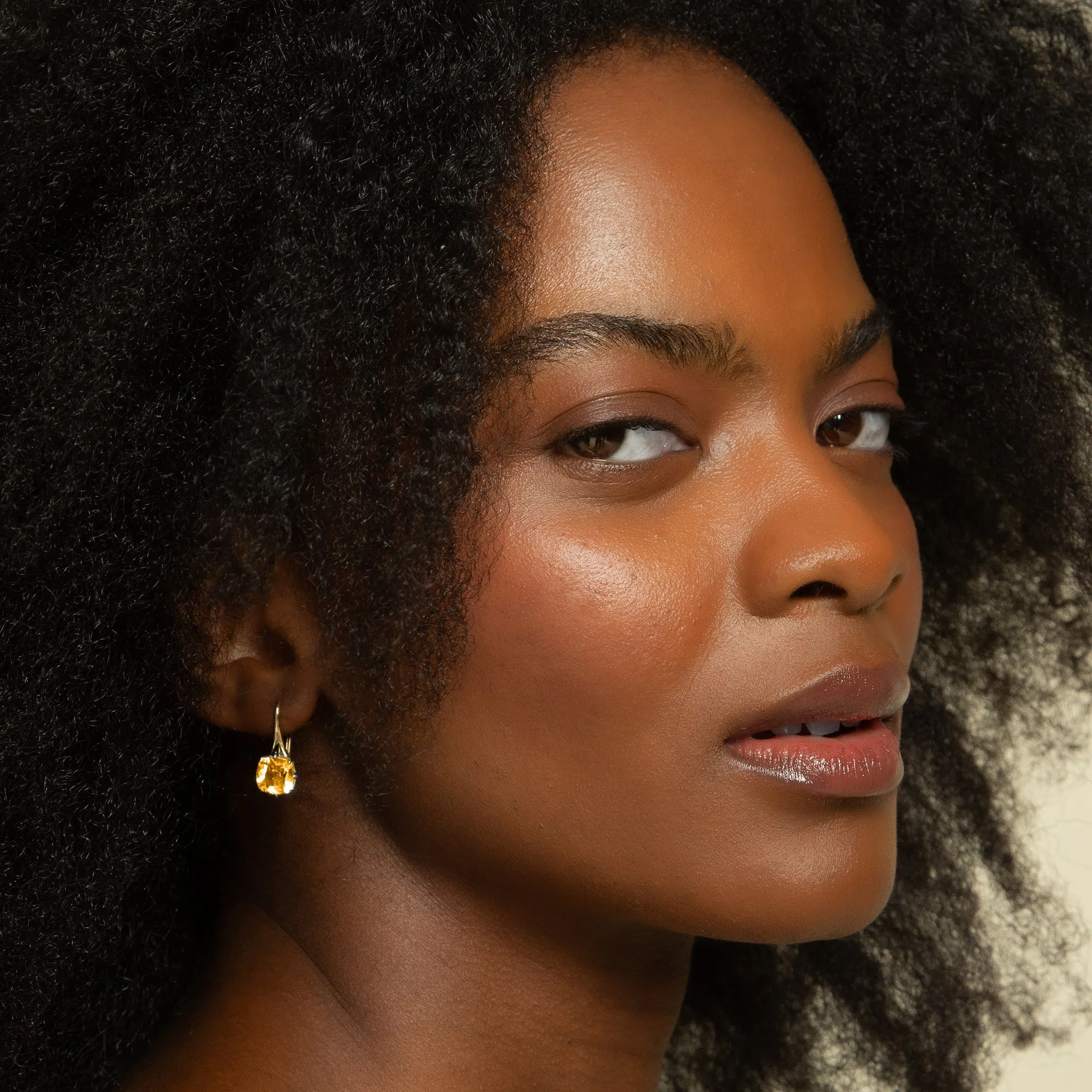 Two-Tone Points North ??Polaris?? Earrings with Citrine