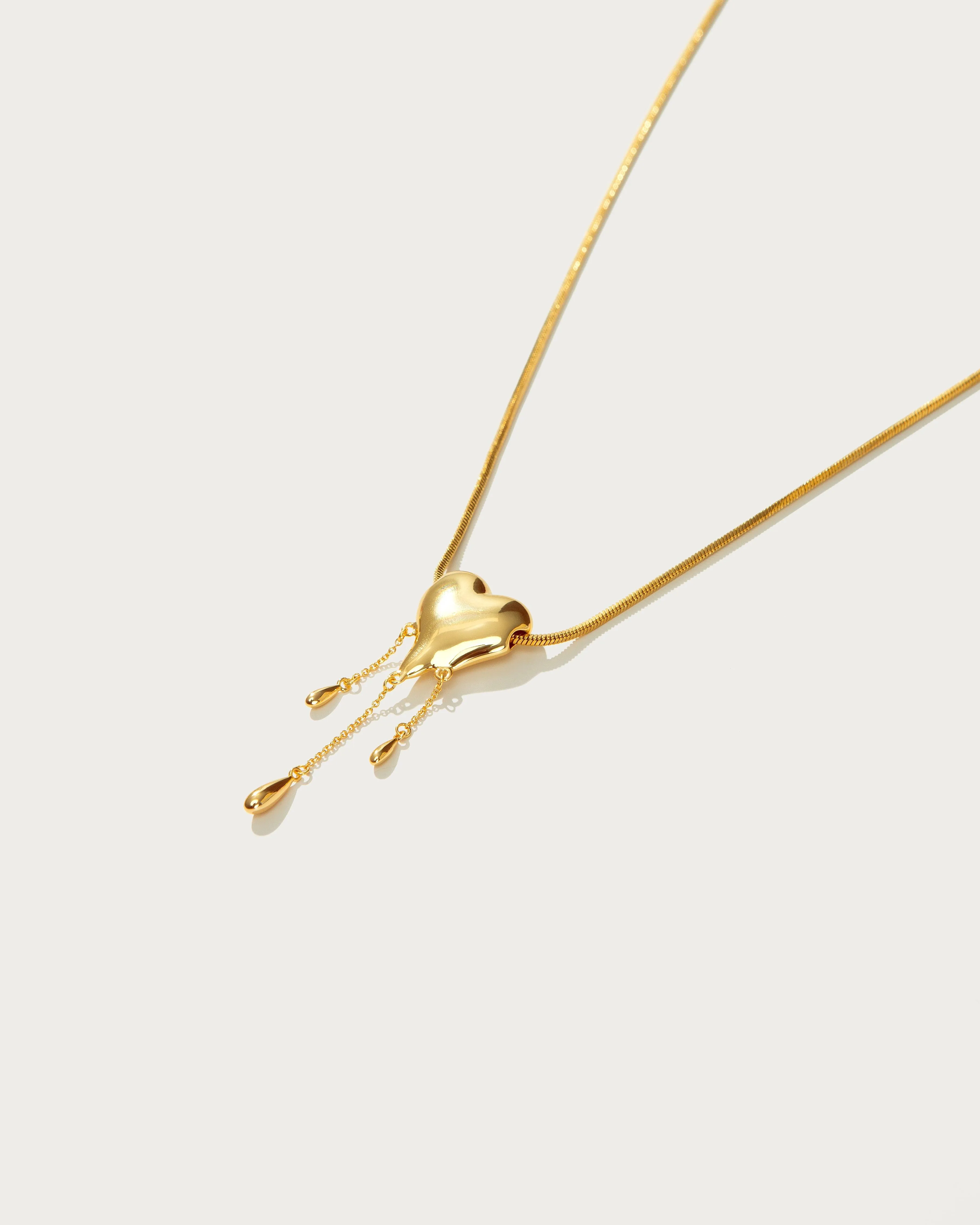 Venom??s Golden Drip Heart Necklace