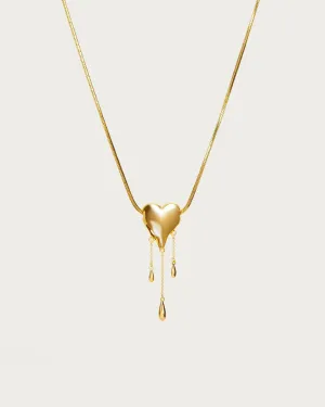 Venom??s Golden Drip Heart Necklace