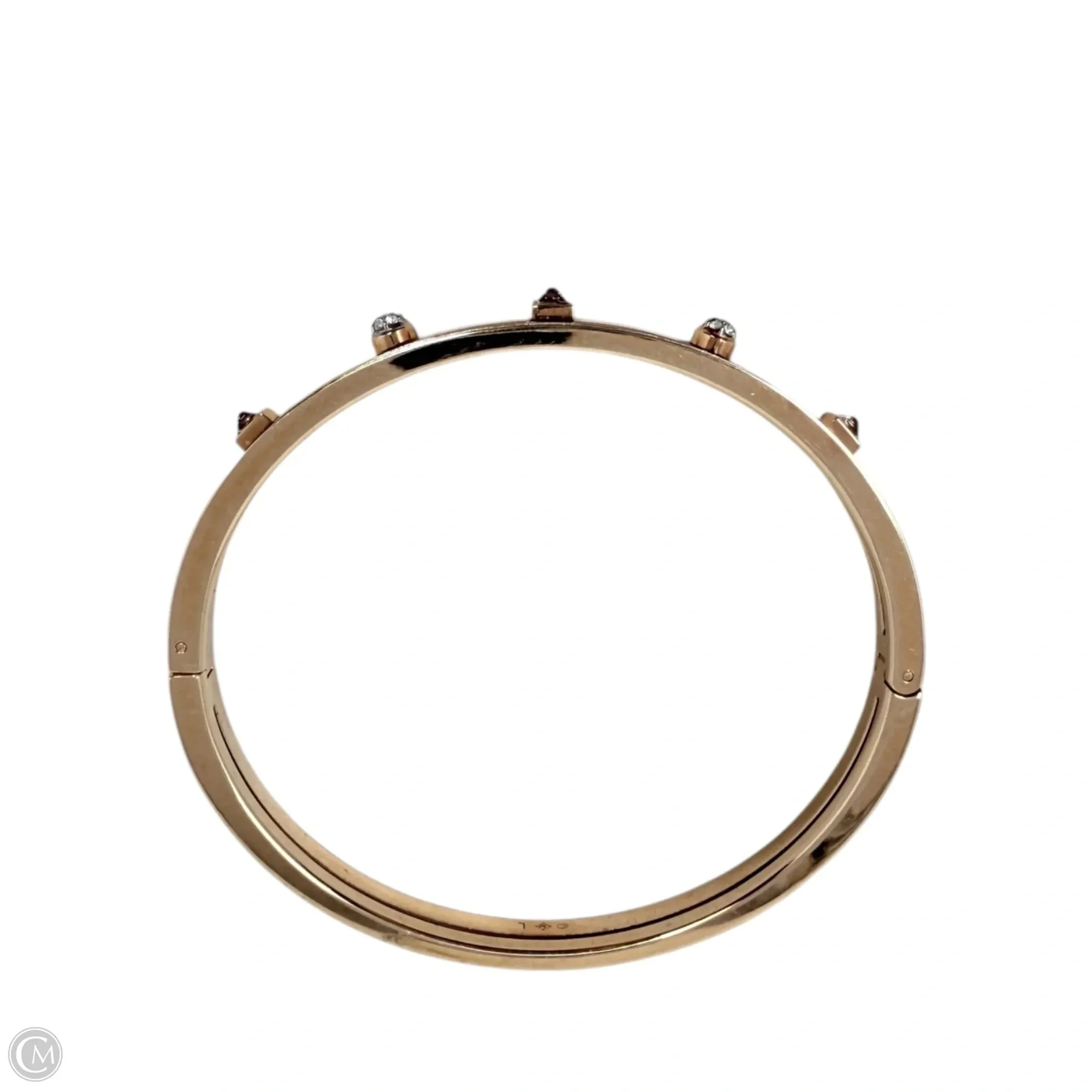 White Rose-Gold Plated Thrilling Bangle Bracelet By Swarovski