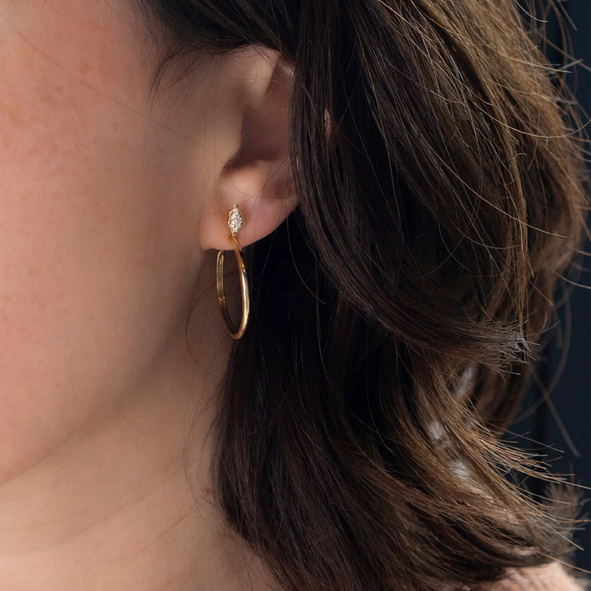 ??Wings of Mercury?? Hoop Earrings with Pav?? Diamonds