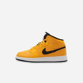 your core layer (GS) Air Jordan 1 Mid 'University Gold' (2019) 554725-700 modern pattern