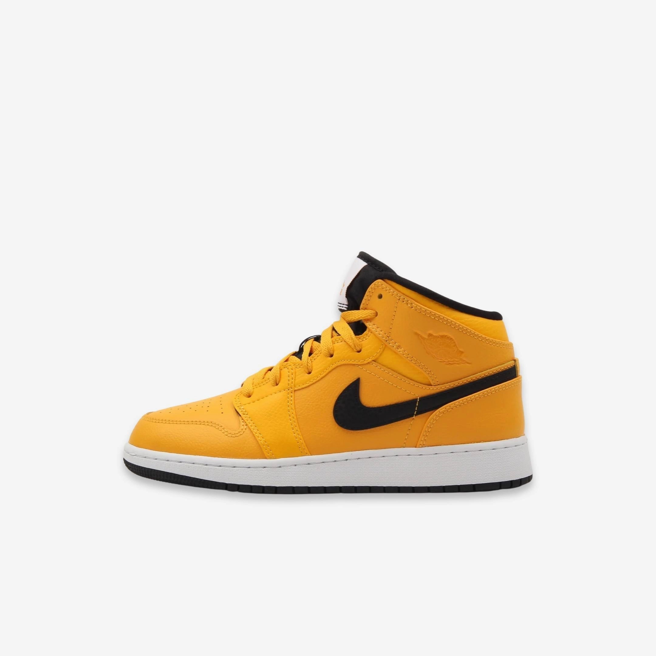 (GS) Air Jordan 1 Mid 'University Gold' (2019) 554725-700 go-gear smart casual