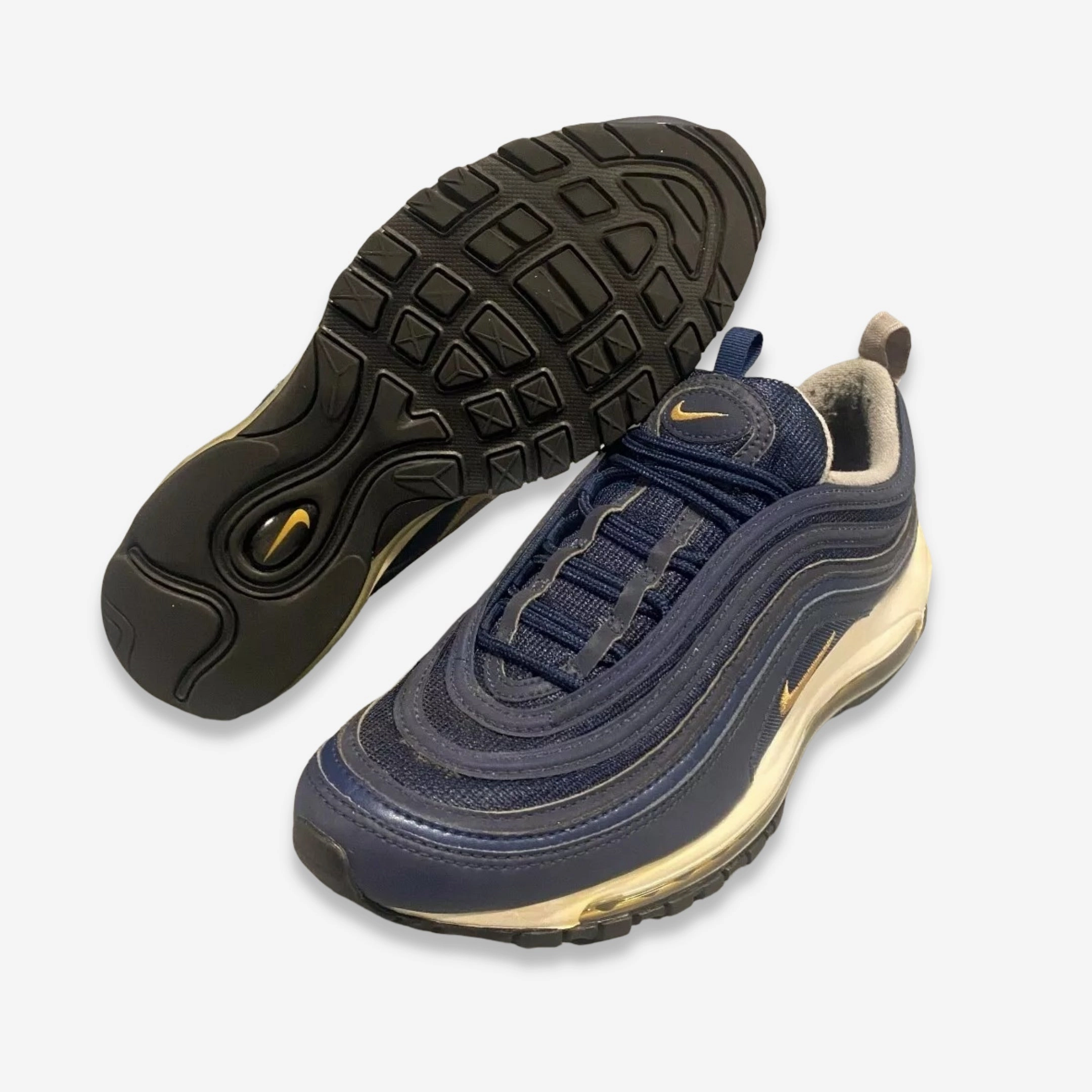 [PRE-LOVED: Size 9M / 10.5W] (Men's) Nike Air Max 97 'Midnight Run' (2017) 921826-400 movement reimagined life, simplified